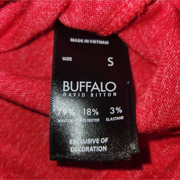 Buffalo David Bitton Red Heart Print Long Sleeve‎ Pullover Top Womens Size Small - Picture 4 of 10